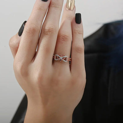 Rhinestones Heart Ring For Women