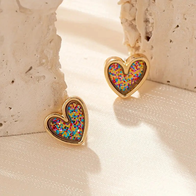 Mini Delicate Heart Shaped Stud Earrings